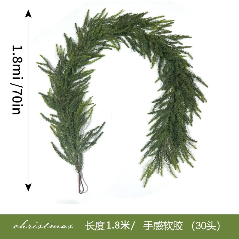 クロスボーダー Amazon ノーフォーク パイン ニードル ラタン ソフト グルー クリスマス 感謝祭 ホーム デコレーション ラタン|undefined