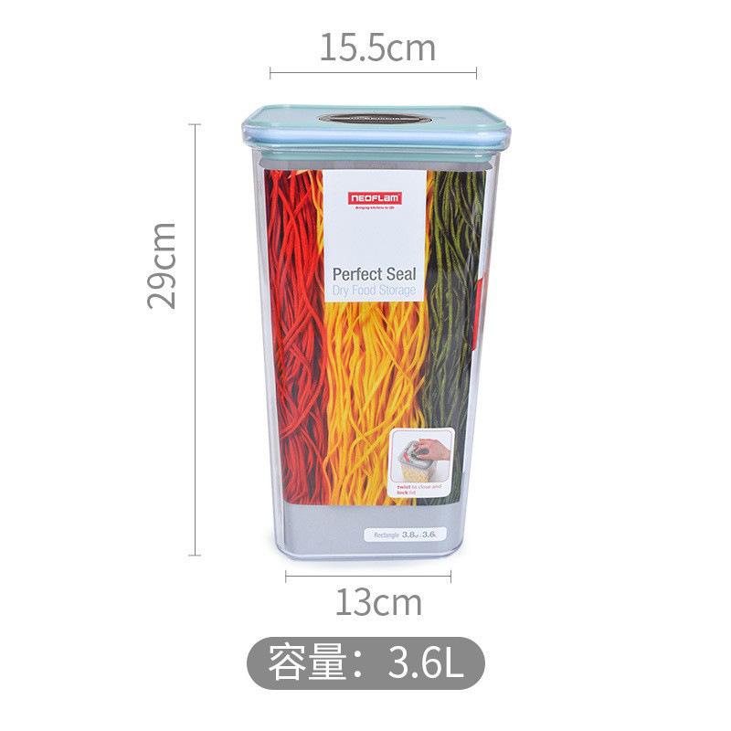 Neoflam五穀食品級キッチン貯蔵缶密封缶冷蔵庫収納プラスチック食品ボックス防湿缶|undefined