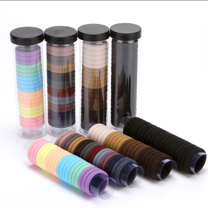 Korean version of 20/100 canned simple high elastic seamless hair band towel ring rubber band factory wholesale