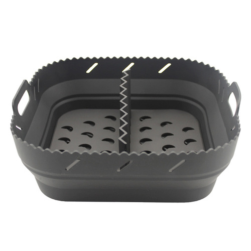 Air Fryer Silicone Baking Tray Rectangle 10.4L/5.2L Set, Square 8.5-inch with Divided Pads