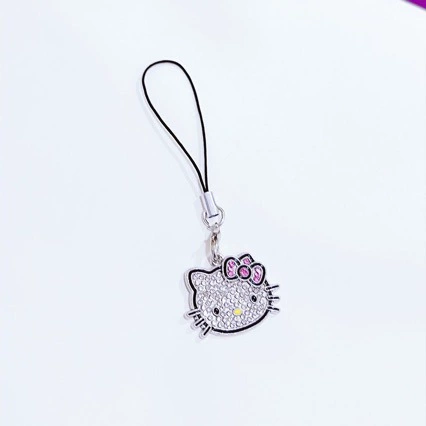 Hello kitty, strap, purse, retro cute pendant, keychain, 2 carat