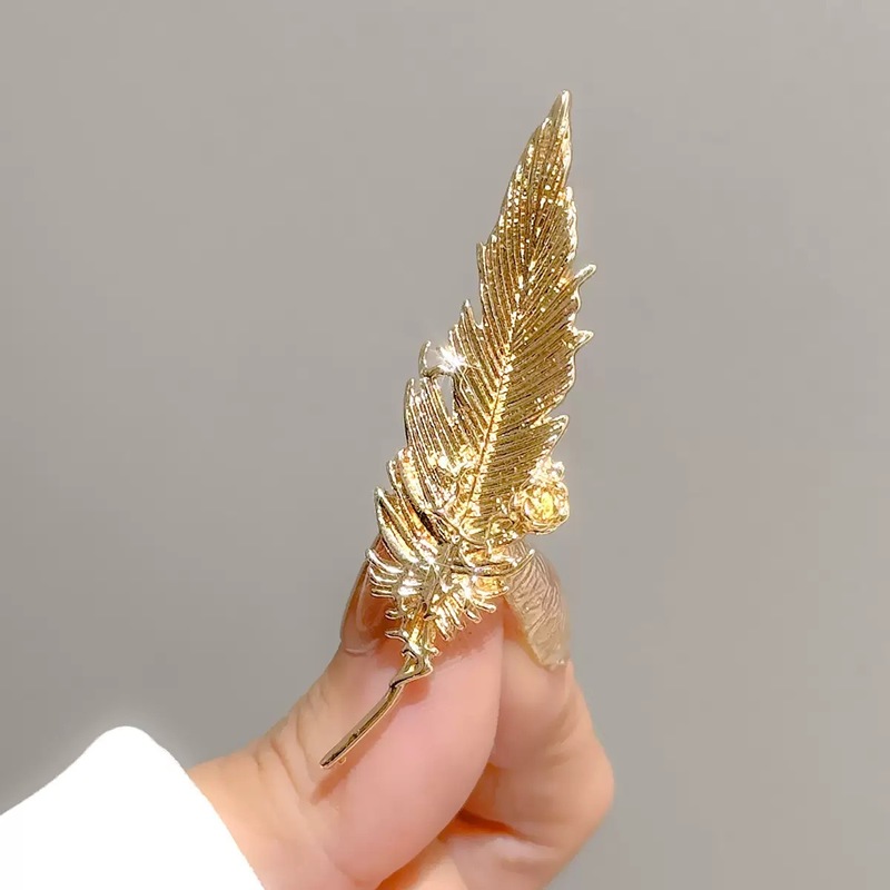 文艺复古金属羽毛胸针男女通用装饰别针创意配饰|undefined