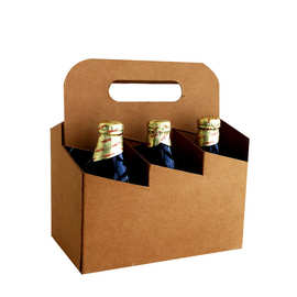 GMI批发瓦楞纸盒 果汁瓶纸包装盒带手柄 酒吧啤酒盒3支装供应商