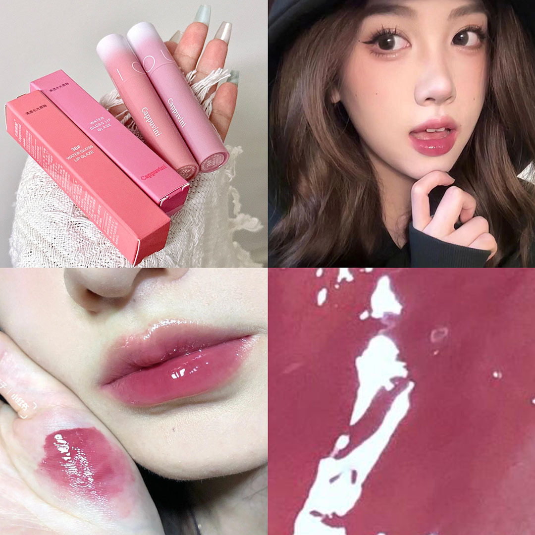 Cappuccino esmalte labial transparente de agua espejo de agua esmalte labial de la fiesta de estudiantes blanqueamiento natural lápiz labial al por mayor