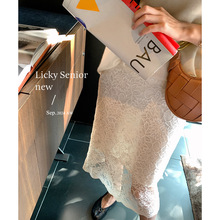 LS My chic ladies 日本进口车骨蕾丝裙女秋季花边包臀裙半身裙子