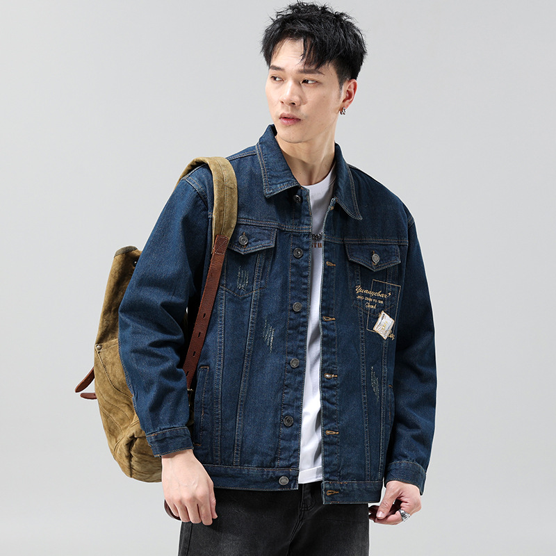Cowboy boys in spring autumn, Korean version, cool and versatile workwear for men, trendy brand men's jacket_voghion.com
