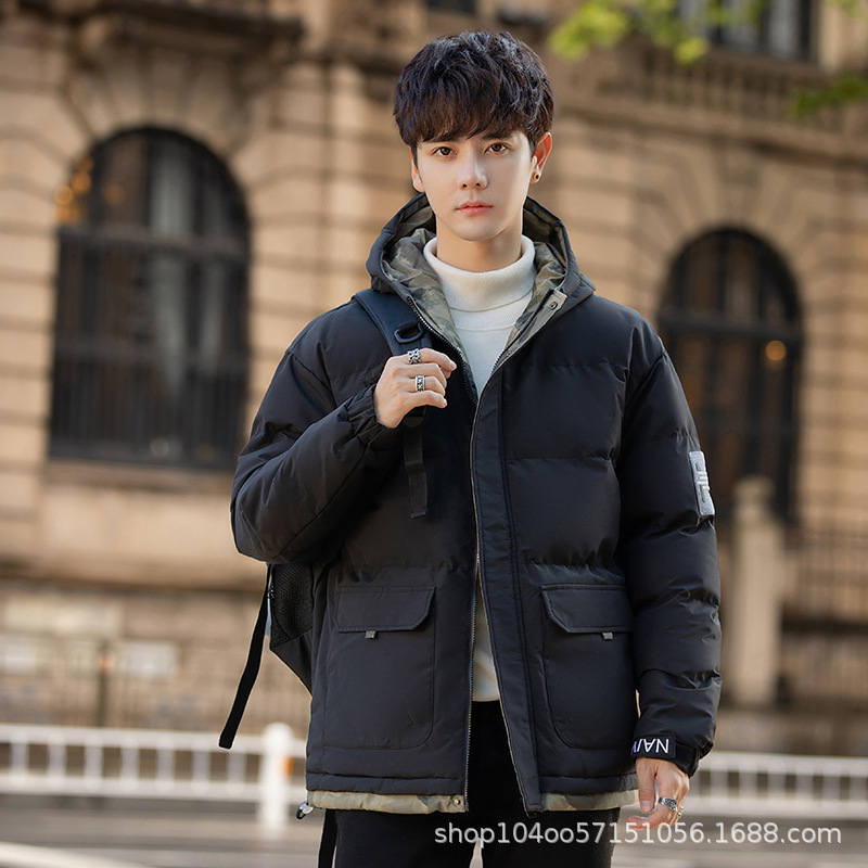 Fuente seleccionada 2023 nueva chaqueta de trabajo de hombre con capuzas de algodón de hombre grueso chaqueta de algodón de moda universal