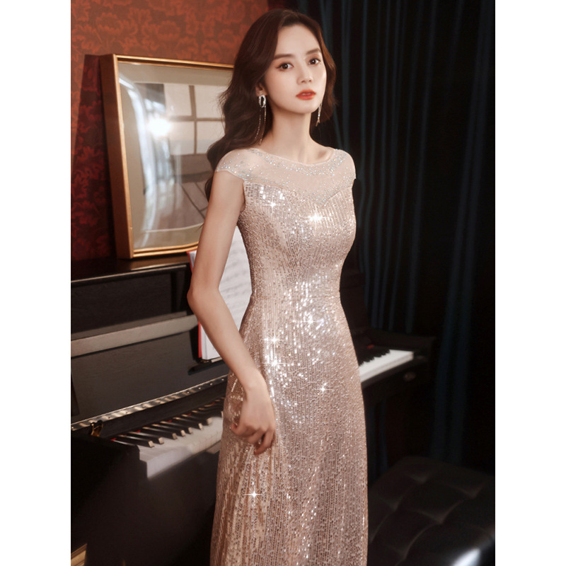 Short Evening Dress for Women 2026 Spring New Style Banquet Elegant French Haute Couture Bridesmaid Dress Host Dress Gown