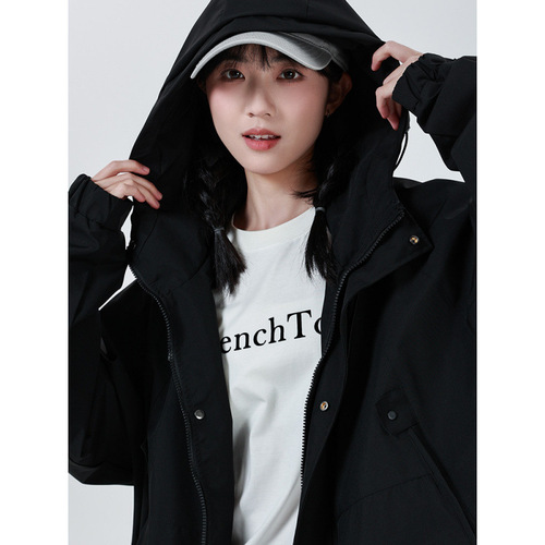 Spring and autumn single-layer jacket, women's functional style, American retro work coat, windproof, waterproof mountaineering jacket