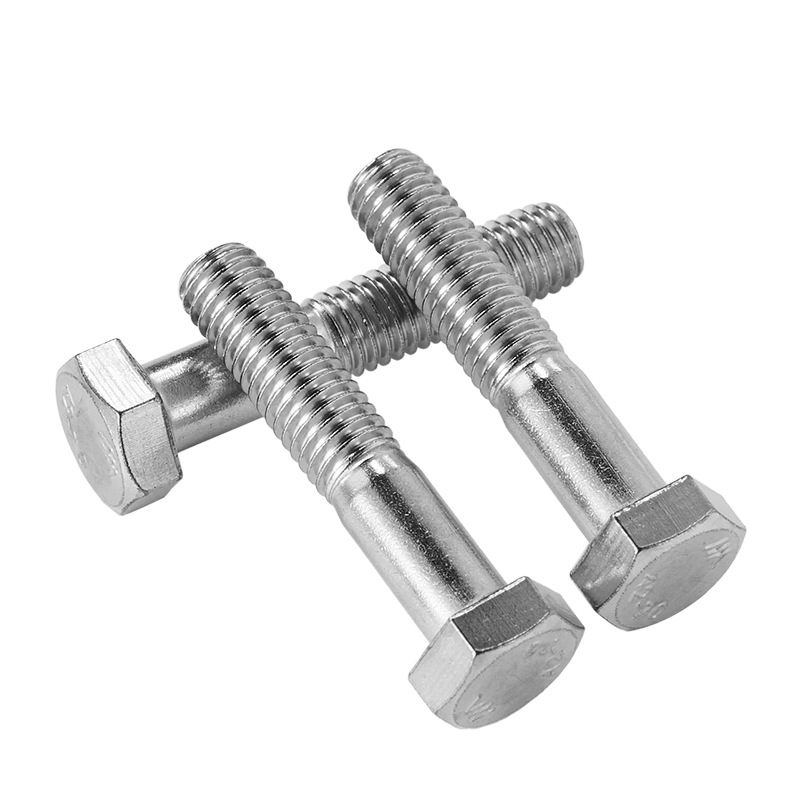 Tornillos hexagonales de media rosca, acero inoxidable 304