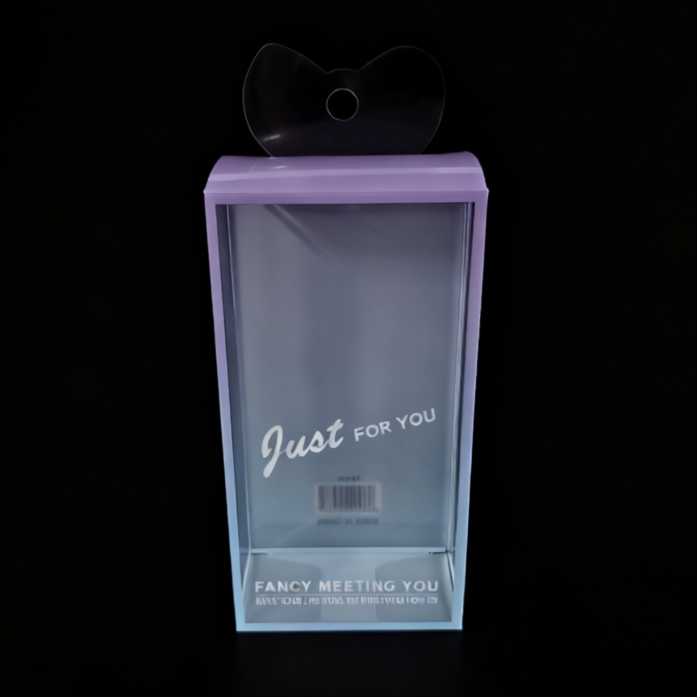 Cosméticos de belleza UV impresa arco colgante mascota caja de almacenamiento transparente polvo de maquillaje huevo mascota caja de almacenamiento transparente