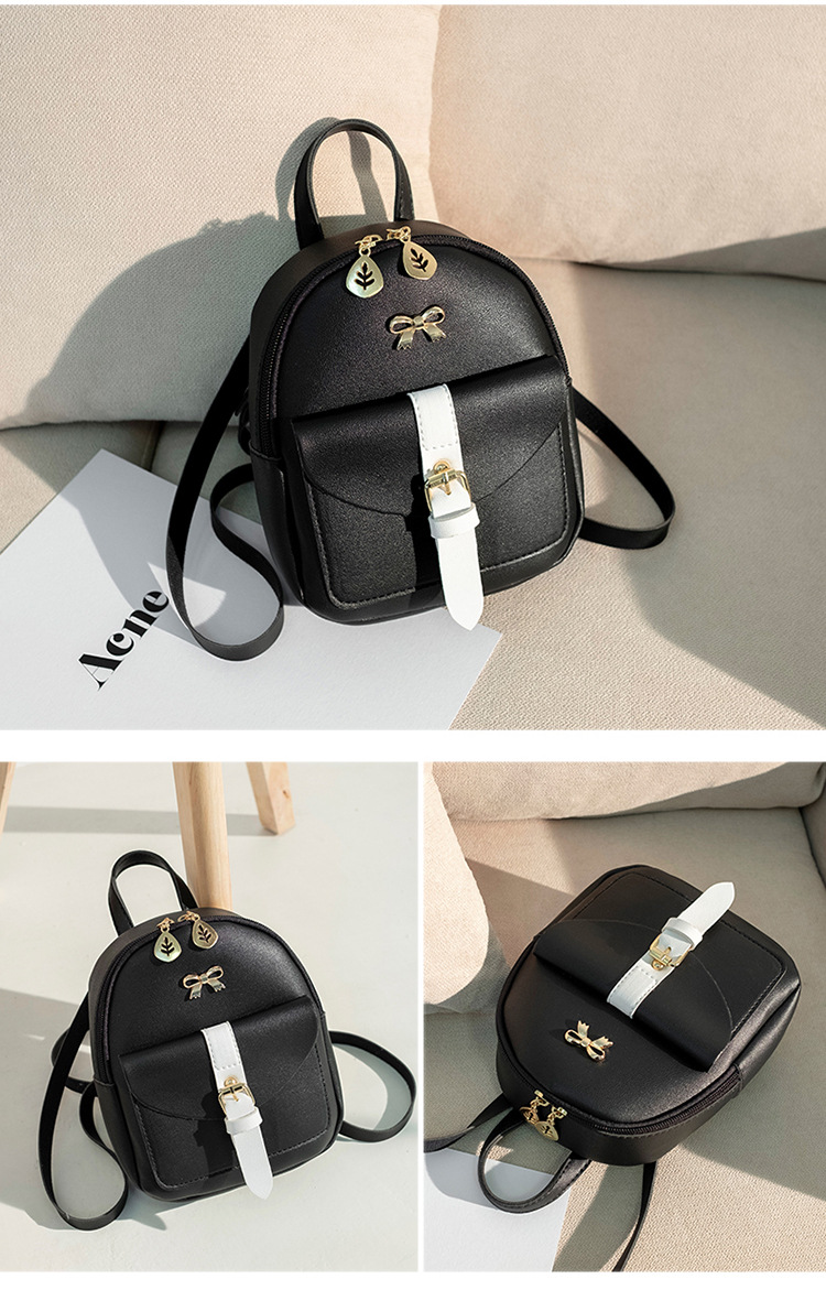 2021 New Mini Backpack Cute Dual-use Metal Ziper Bag Wholesale display picture 4