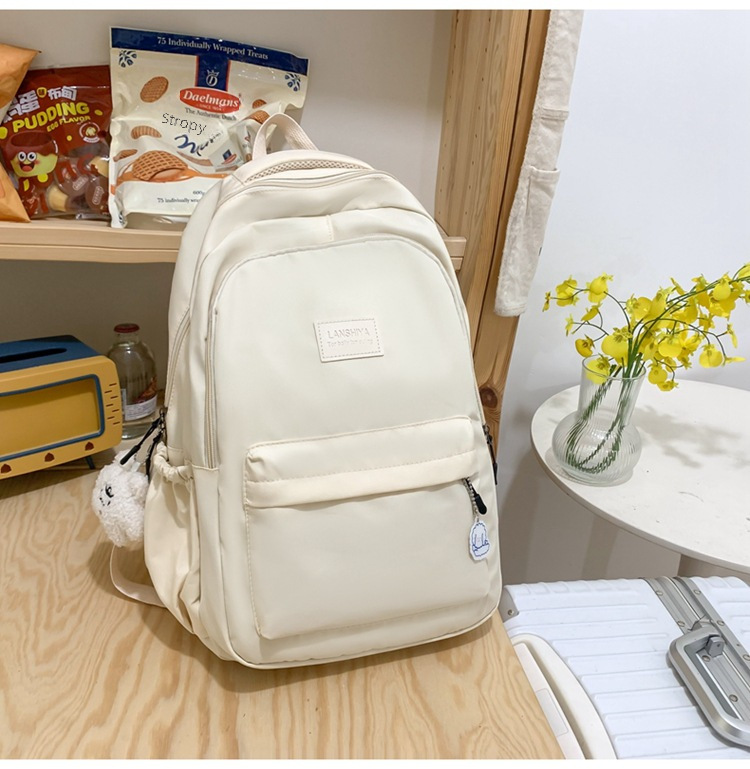 Schoolbag Women's Small Fresh Large Capacity Backpack for Primary and Secondary School Students Travel Durable Fashion All-match Backpack