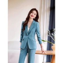 经理服主持人通勤职业装套装春秋季修身女神范通勤上班正装工作服