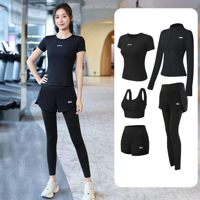Trajes de yoga para mujeres de verano ropa deportiva suelta rápida ropa seca para correr trajes de mujeres de la mañana comercio al por mayor