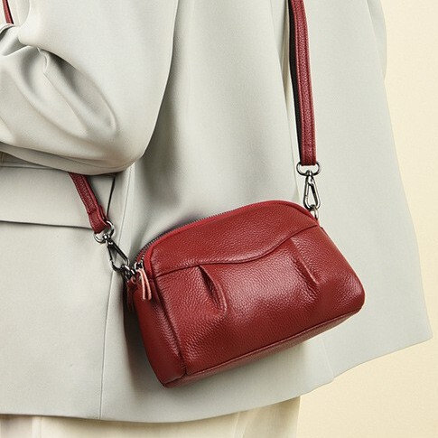 Cross-Border Wholesale Genuine Leather Women's Bags, Fashionable and Versatile Mobile Phone Bags, Single Shoulder Crossbody Bags, Solid Color and Simple Style Cross-Border Wholesale Genuine Leather Women's Bags, Fashionable and Versatile Mobile Phone Bags, Single Shoulder Crossbody Bags, Solid Color and Simple Style