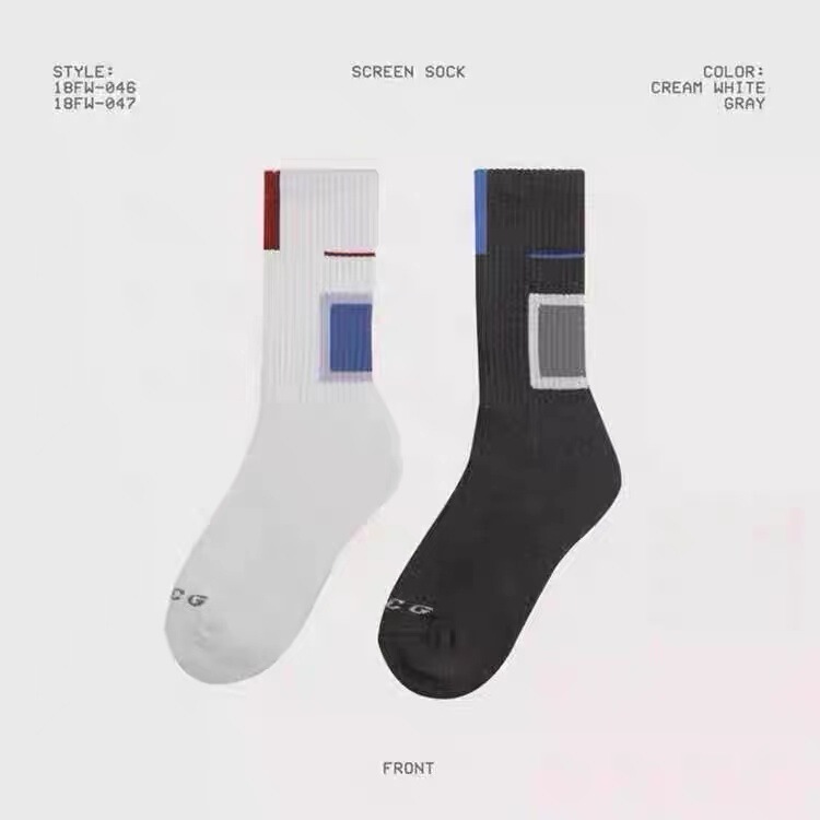 Trendy Brand 23FW Display Socks European and American Street Fashion Hip Hop Sports ins Men's and Women's Cotton Socks