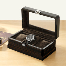 米兰茜摇表器手表盒3位收纳包装首饰盒木质表盒皮革收纳展示盒