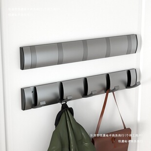 Clothes Hook Fitting Room Invisible Door Gun Japanese Hook No-Drill Coat and Hat Bathroom Wall Hook Entrance Gray