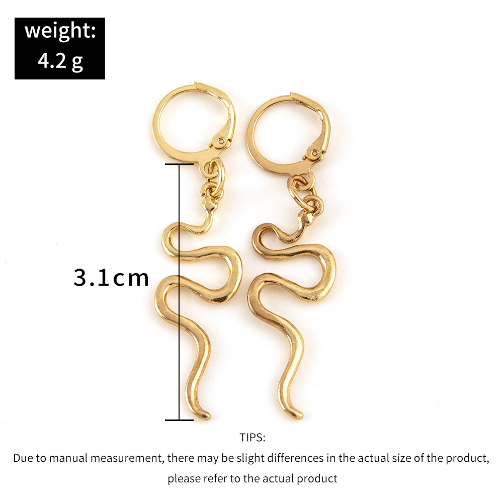 Accessoires De Boucles D&#39;oreilles Rétro Simples En Forme De S En Forme De Serpent display picture 8