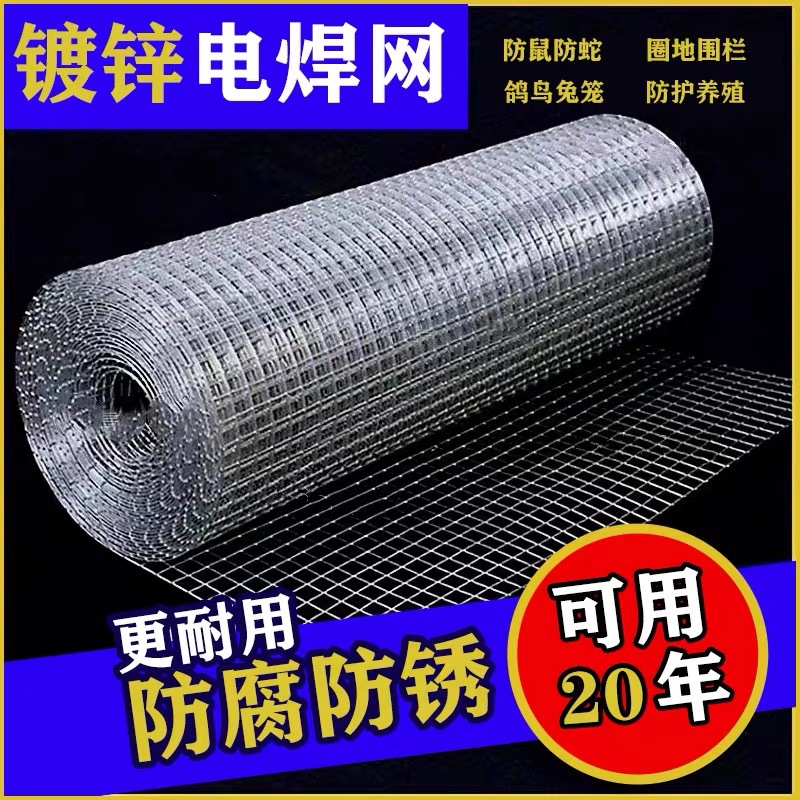 镀锌铁丝网围栏网养殖网钢丝网鸡鸭围栏铁网网格加硬网片加粗小孔