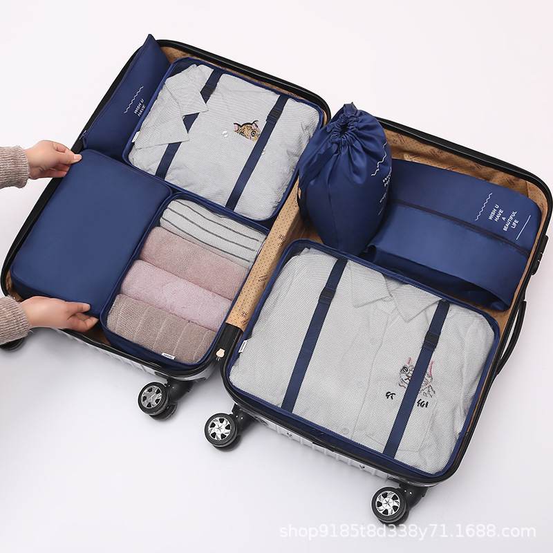 新しいトラベルトイレタリーバッグ、ポータブル収納バッグ、洗面用具セット、化粧品バッグ、大容量収納バッグ、8点セット|undefined