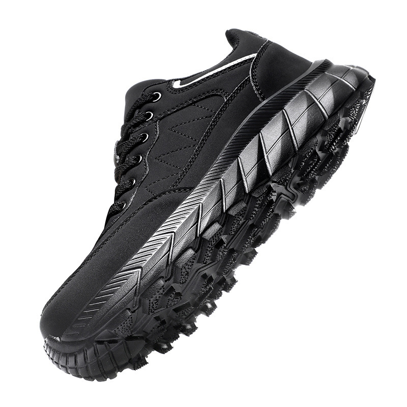 Otoño y invierno al aire libre zapatos de cuero de hombre con suela gruesa amortiguadora zapatos deportivos casuales impermeables y antideslizantes zapatos de montaña ligeros