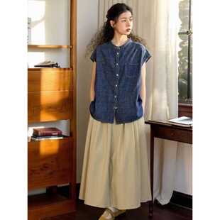 Official Picture 2025 New Casual Denim Shirt Women's Summer Thin Short-Sleeved Waistcoat Shirt Super Nice Elegant Top