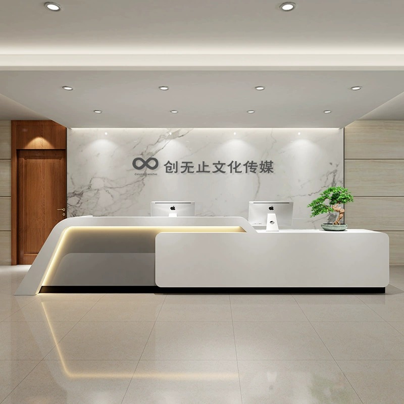 Company Paint Front Desk Reception Desk Training Institution Clothing Store Dental Clinic Dental Beauty Salon Bar Cashier Desk