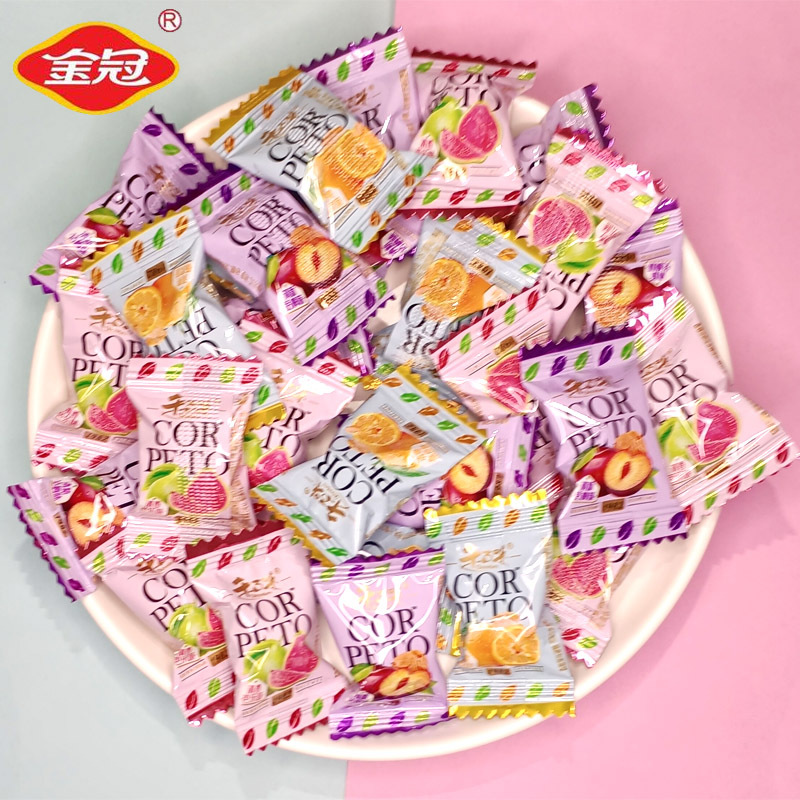 Golden Crown Fruit Candy Multi-Flavor Mixed Tangerine Peel Candy Plum Candy Front Desk Hotel Barbecue Shop Hospitality Candy Small Hard Candy