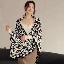 国风盘扣绣花旗袍披肩女外搭配裙子2024新款夏季薄款外套围巾开衫
