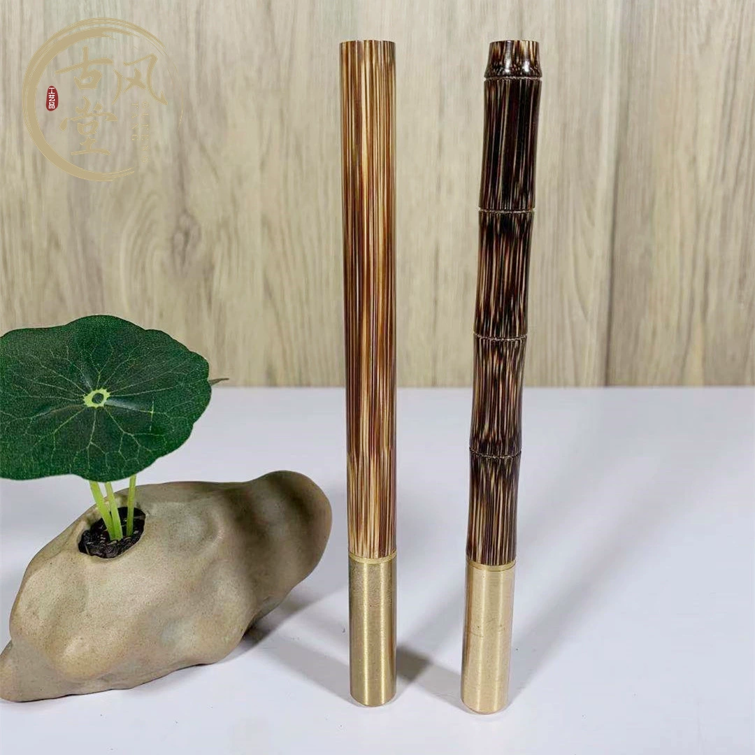 Древний стиль зал изобретательность Золотая бамбуковая ручка для вывесок бамбуковый стиль Студенческая ручка инкрустированная латунная гелевая ручка для письма Настройка