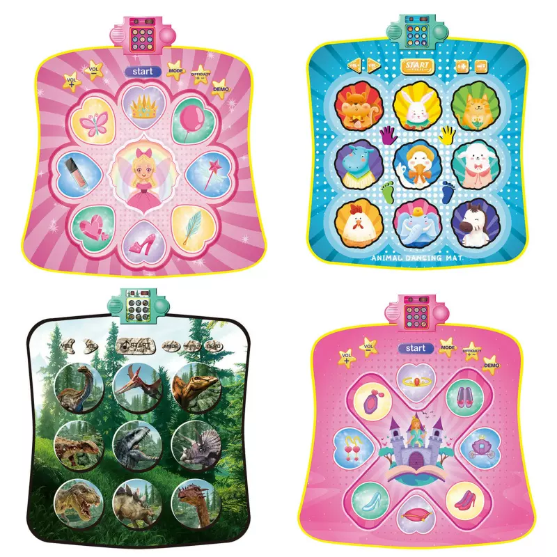儿童早教跳舞毯游戏爬行垫脚踏音乐闯关升级恐龙公主城堡生日礼物