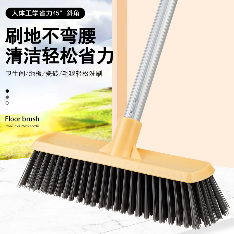 Peacock plastic cleaning broom floor brush balcony stair cleaning brush widened outdoor multi-angle floor brush