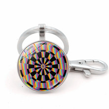 彩色飞镖靶镖盘钥匙扣挂件跨境爆款小商品时光宝石吊坠龙虾扣配饰