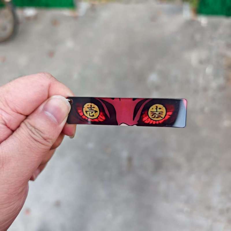 鬼灭之刃特效反光透卡挂件发光眼睛条亚克力钥匙扣批发来图可定制|undefined
