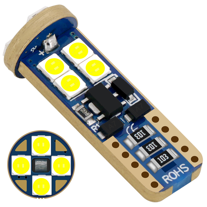 Transfronterizo en stock luz LED T10 ancho luz decodificación 12smd3030 luz de techo placa luz tronco Luz