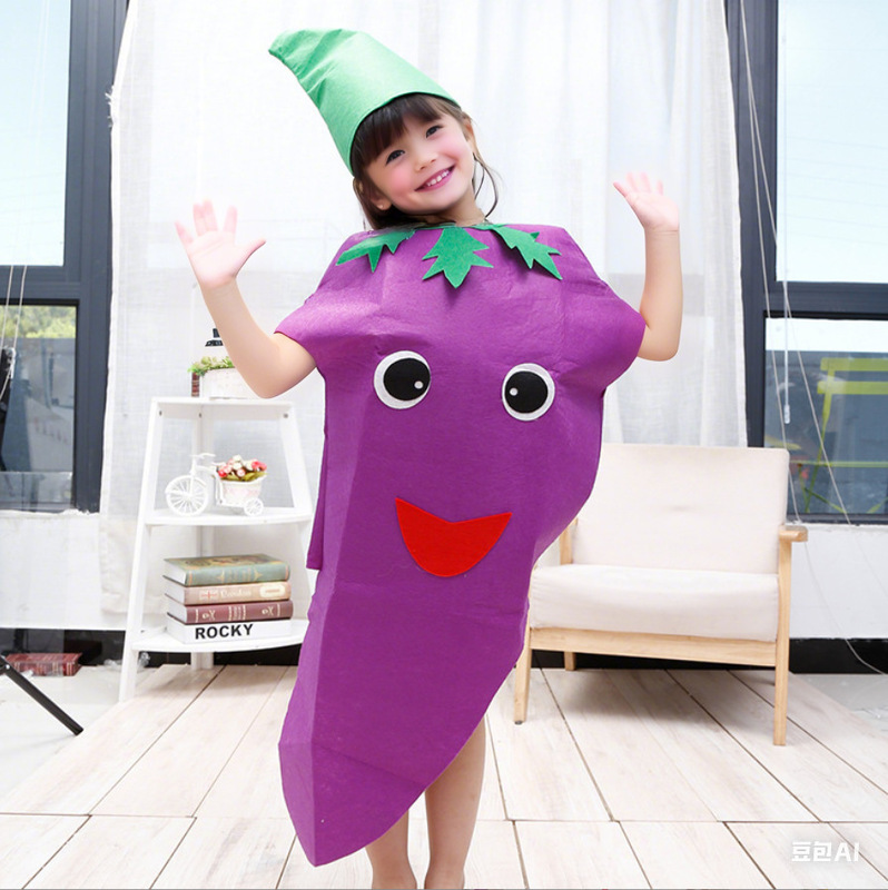 越境六一子供の果物服野菜の花と草の果物の公演服のファッションショーの親子のショーの服装|undefined