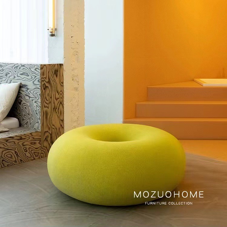 网红创意儿童家用矮凳可爱圆形甜甜圈软包沙发椅客厅懒人沙发