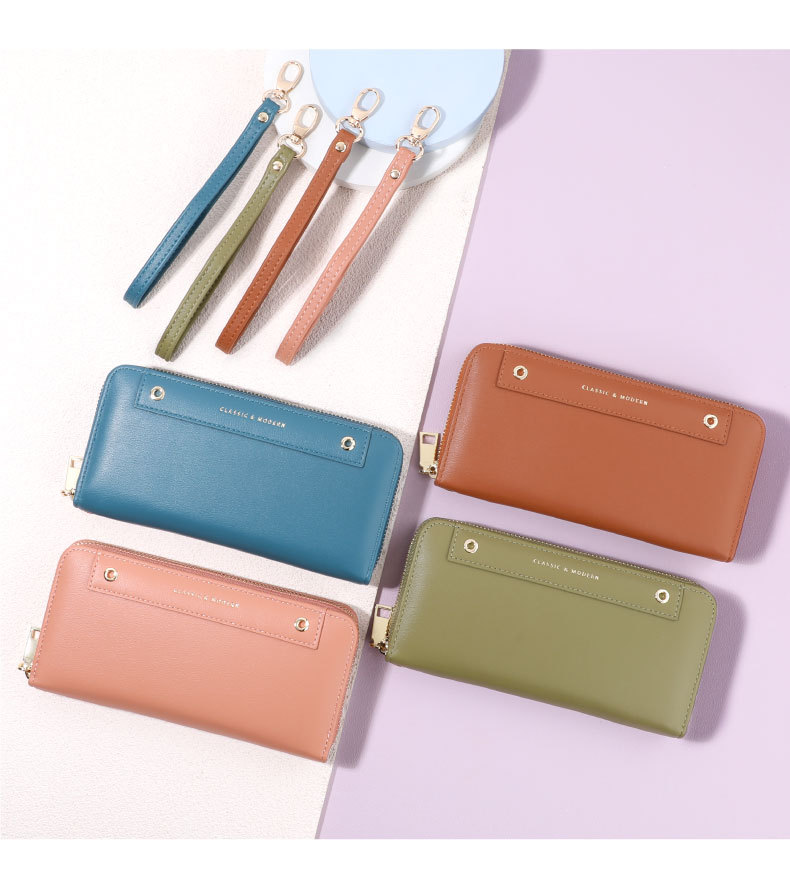 Women's Solid Color Pu Leather Zipper Wallets display picture 1