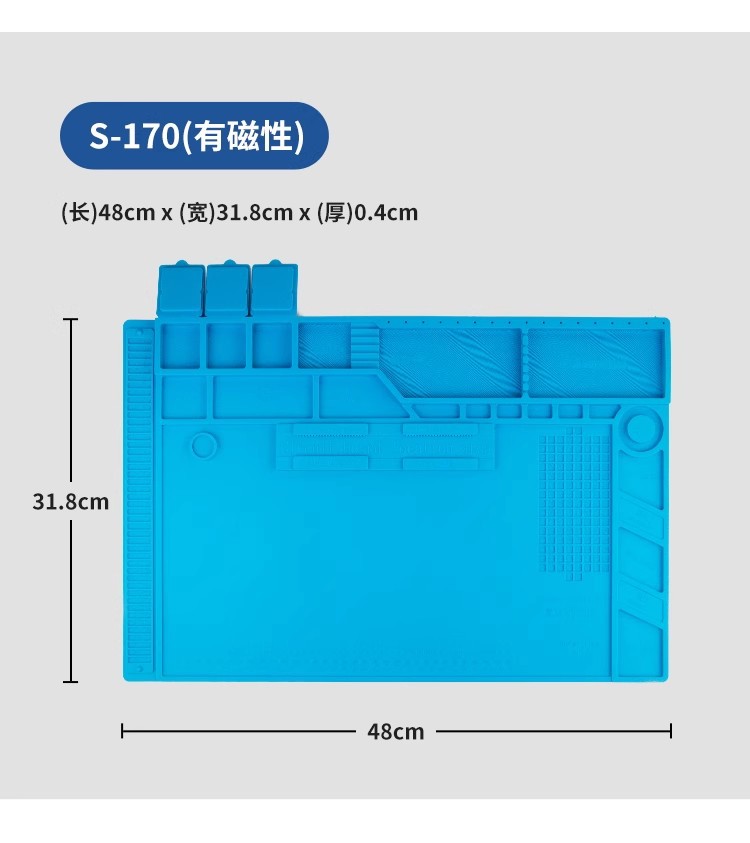 YGtools almohadilla de trabajo de reparación digital electrónica anticorrosión resistente a altas temperaturas con reparación magnética almohadilla de aislamiento de silicona IC