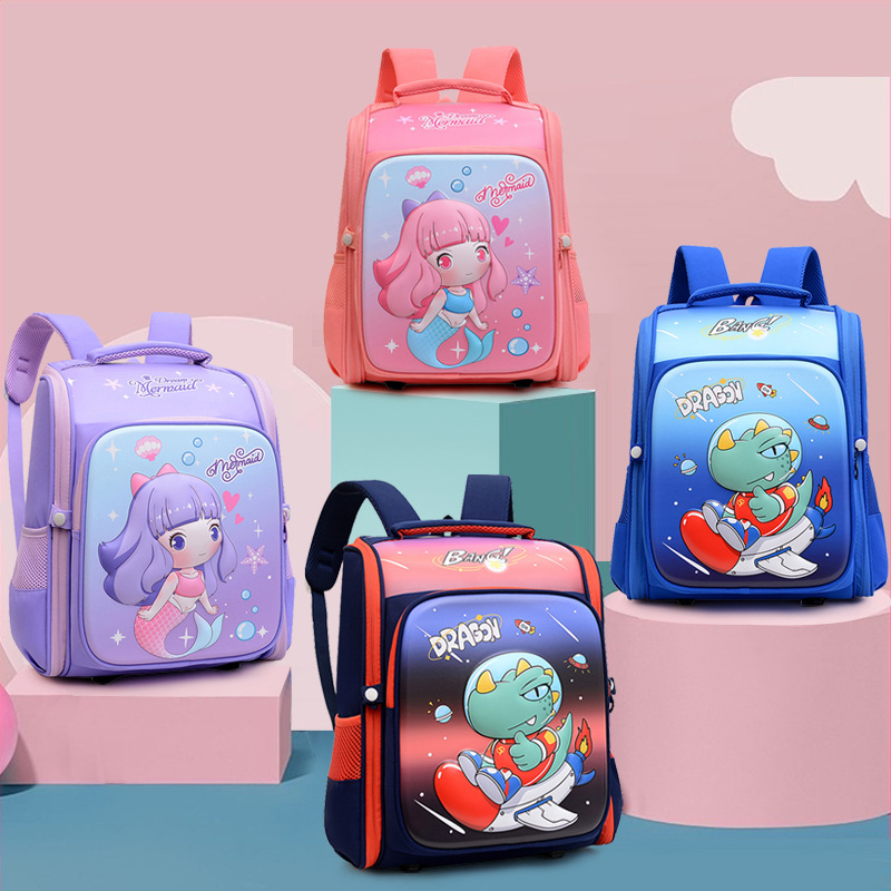 Nueva gran capacidad de la escuela primaria estudiante Mochila De alto aspecto linda chica sirena grado 1-6 niño mochila