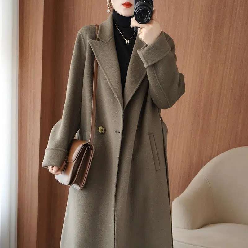 Woolen Outwear Women's Temperament Mid-Length 2026 Autumn and Winter New High-End Thickened Jacket Coat Women