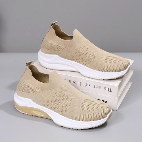 Women's Sports Shoes, Soft Sole, Comfortable and Breathable, Feather Weave Mesh Surface, Casual Fashion, Versatile Single Shoes