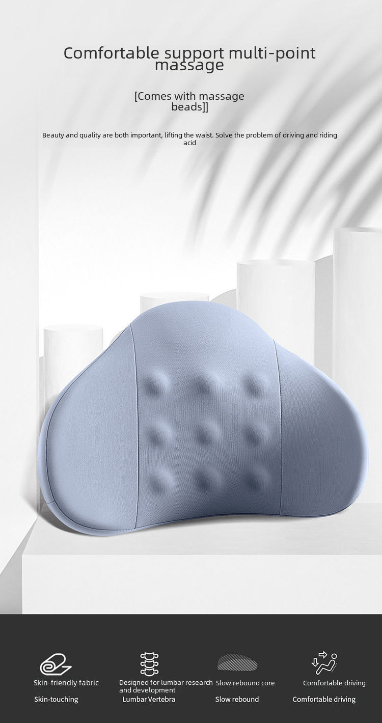 Coussin lombaire de siège de voiture Coussin lombaire du conducteur Protection de la taille de conduite Artefact Dossier de siège conducteur Voiture Oreiller lombaire de voiture_voghion.com
