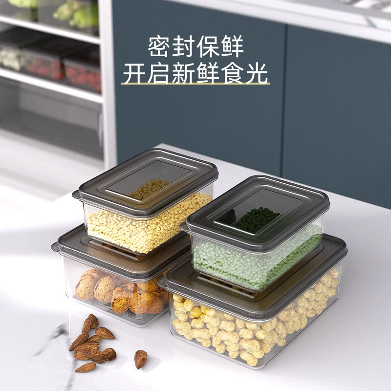 Rectangular plastic банка для хранения, set, rubber rings, storage box