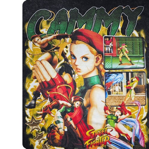 200g fabric EU size cotton T Game Street Fighter T-shirt retro wash Cammy T-shirt street clothing retro