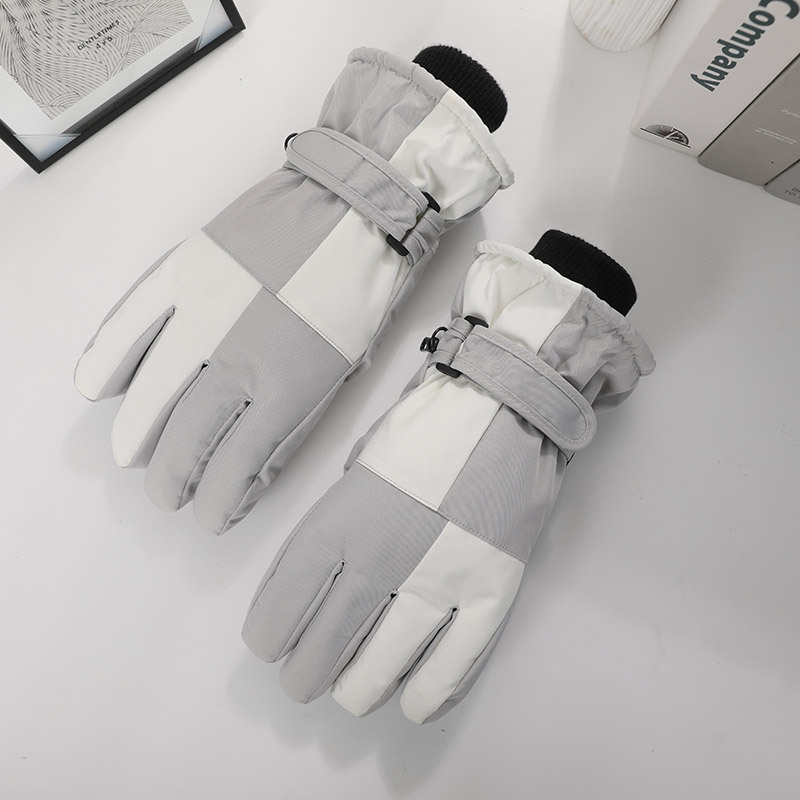 Guantes de esquí de invierno engrosados impermeables hombres y mujeres forrados de lana engrosada antideslizante a prueba de frío ciclismo pantalla táctil guantes calientes
