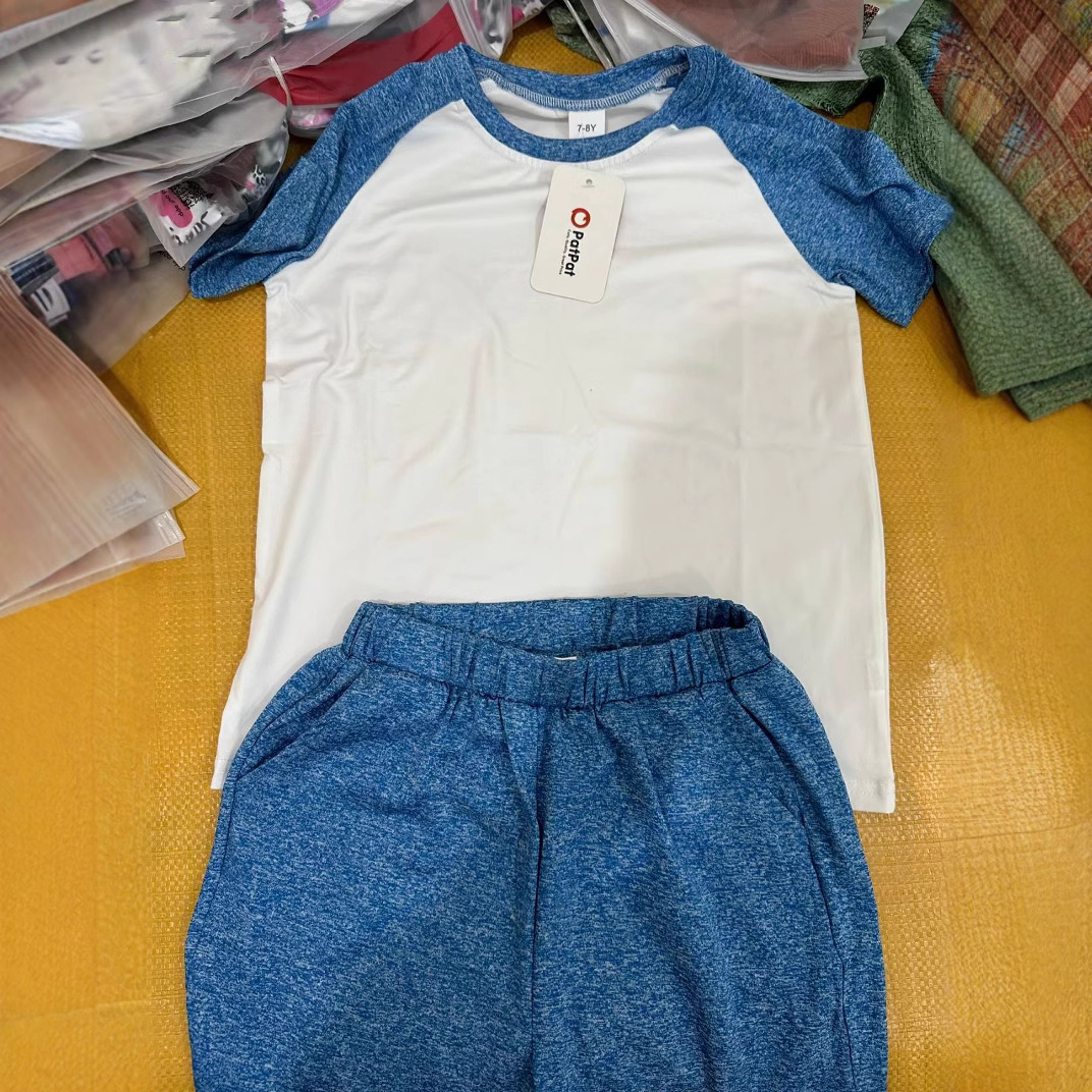 Patpat kids mix comercio exterior transfronterizo ropa infantil de niños y niñas descuento de cola miscelánea anti-temporada set de verano