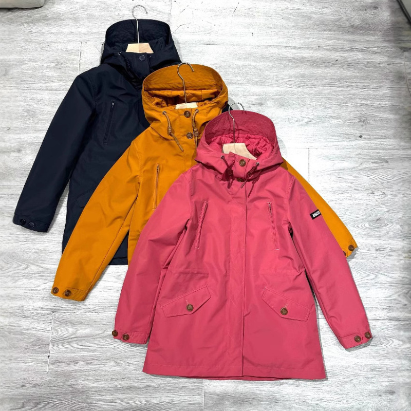 AIG2024 autumn and winter new windproof and rainproof warm breathable outdoor fashion long cotton-padded jacket coat